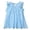 Blue, variant on Toddler Girls' Eyelet Lace Dress, Ruffle Fly Sleeve Summer Dress, Casual Princess Dress for Kids,7-8 Years