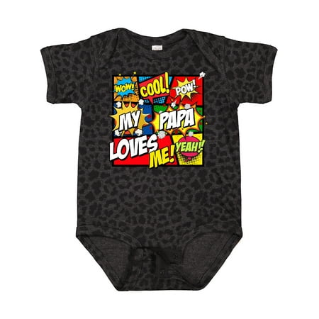 

Inktastic My Papa Loves Me Superhero Gift Baby Boy or Baby Girl Bodysuit