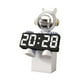 thumbnail image 2 of Reloj despertador digital con diseño de astronauta, estatua de resina, multifuncional. azul claro, 2 of 9