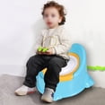 thumbnail image 4 of Precioso asiento de inodoro de plástico para entrenamiento con orinal para niños pequeños con cuenco extraíble para una fácil limpieza (azul), 4 of 5