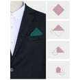 thumbnail image 3 of INSPIRAR CHIC Pañuelo de bolsillo para hombres con hojas bordadas y ribete verde, talla única, 3 of 4