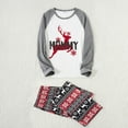 thumbnail image 2 of PatPat Christmas Matching Family Pajamas Set,Reindeer Letter Print Long Sleeve Nightshirt with Sleeping Pants,Holiday Xmas Sleepwear Jammies for Dad Mom Kids Baby Jumpsuit Onesise Flame resistant, 2 of 5