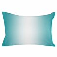 thumbnail image 2 of Teal Ombre Throw Pillow Cover, Pillowcase Protectors with Zipper, Breathable Decorative Lumbar Pillow Case Cover, Turquoise White Gradient Modern Abstract Art Pillow Shams for Couch Sofa 16x24Inch, 2 of 8