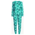 thumbnail image 3 of Joyspun Women's Long Sleeve Sleep Top and Jogger PJ Set, 2-Piece, Sizes up to 3X, 3 of 3