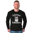 thumbnail image 5 of Llater Losers Nerdy Geeky Cute Llama Long Sleeve TShirt Men Women Brisco Brands L, 5 of 6