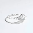 thumbnail image 4 of solitaire jewels 1.7CT Twisted Shank Oval Moissanit Engagement Ring For Women, 14K White Gold, 4 of 6
