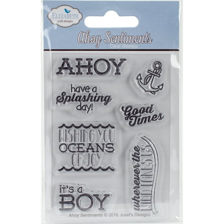 Elizabeth Crafts Clear Stamps 3"X4"-Ahoy Sentiments