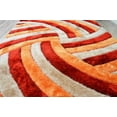 thumbnail image 5 of Planet Rugs Shaggy Rug Hand-Carved Plush Thick Modern Abstract for Living Room and Bedroom, 7'8" x 10'8", Terracotta, 5 of 8