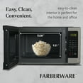 thumbnail image 3 of Farberware 1.1 Cu. Ft. Countertop Microwave Oven – 1000W Power, Auto Cook Settings, Defrost, and Safety Lock – Stainless Steel, 3 of 6