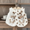 thumbnail image 3 of Cute Pet Apparel Plush Bear Pattern Cartoon Dog Clothes All Season Sleeveless Puppy Kitten Pullover Soft Skin-Friendly (White2, M (4.4-7.7lbs)), 3 of 8