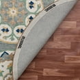 thumbnail image 6 of Ox Bay Clio 7'3" Round Gray/Beige Suzani Wool Indoor Area Rug, 6 of 7