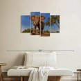 thumbnail image 2 of Elephant Stock Playful African Elephant Wall Art - Horizontal Multi Panel Canvas - Living Room Wall Decor - Animal Multi Panel - Brown And Green Decor - 36" x 22", 2 of 4