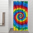 thumbnail image 2 of Colorful Rainbow Tie Dye Spiral Pattern Shower Curtain 36"x72" ,Bathroom Decorative Shower Curtains Set with 12 Hooks,Modern Waterproof Washable Shower Curtain, 2 of 6
