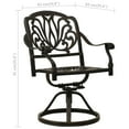 thumbnail image 4 of vidaXL 3 Piece Bistro Set Cast Aluminium Bronze, 4 of 5