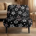 thumbnail image 2 of HELLHERO Elastic Feature Dustproof Armless Accent Chair Protector for Armless Chair, Armless Accent Chair Soft Cover Stars, 2 of 8