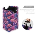 thumbnail image 3 of Yayeee Freestanding Laundry Hamper with Handle Collapsible Large Storage Basket for Clothes, Vibrant Art Flowers, 3 of 7