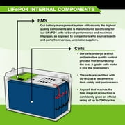ExpertPower 24V 100Ah Lithium LiFePO4 Deep Cycle Rechargeable Battery | 2500 - 7000 Life Cycles & 10-Year Lifetime | Built-in BMS | Trolling Motors, RV, Solar, Marine, Overland, Off-Grid