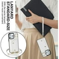 thumbnail image 6 of Compatible with iPhone 15 Wallet Case with Card Holder Crossbody Neck Strap Lanyard Wrist Strap Purse for Women PU Leather Flip Case with Credit Card Kickstand Stand Case White, 6 of 15