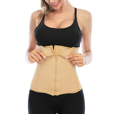 

LELINTA Women Waist Trainer Corset Cincher Zipper Body Shaper for Weight Loss Girdle Top Tummy Underwear Shapewear Workout Shirt