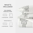 thumbnail image 3 of Noble Linens 3-Piece Gray Diamond Stripe Print Comforter Set, Full/Queen, 3 of 13