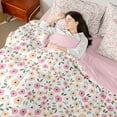 thumbnail image 4 of Homewish Teens Boys Girls Kawaii Flowers Bedding Comforter Set 7-Piece,Dreamy Princess King Bedding Sets,Spring Garden Ultra Soft Bed Sheets,Super Cozy Room Decor,Reversible, 4 of 8