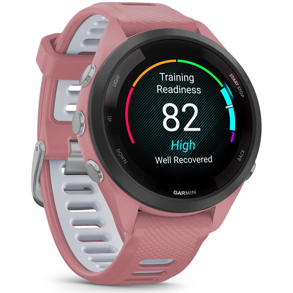 Garmin 010-02810-05 Forerunner 265S GPS Smartwatch Light Pink/Whitestone | Official USA Partner Model | Bundle with 2 YR CPS Enhanced Protection Pack
