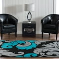 thumbnail image 2 of Linon Home Décor Corfu Area Rug Collection, Gray and Turquoise, 1.92 x 2.83', 2 of 4