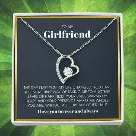 Romanticfor Girlfriend from Boyfriend, to My Girlfriend Necklace Love Letter. You Complete Me, Birthday, Anniversaryfor her, White Forever Love Necklace