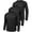 #2 black/black/black, variant on Clothin 3 Pack Long Sleeve Shirts for Men/Mens Workout T-Shirts Moisture Wicking Lightweight