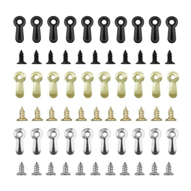 Shisuyan 300pcs Picture Frame Button Fasteners Metal Picture Frame Backing Clips with Screws Hardware for Hanging Photos Poster Drawing Craft