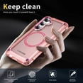 thumbnail image 5 of Allytech Magnetic Case for Samsung Galaxy S24 Plus, [Military Grade Drop Protection] [Compatible with MagSafe] Slim Translucent Soft TPU Frame Shockproof Anti-Scratch Rugged PC Back Shell - Pink, 5 of 7