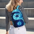 thumbnail image 6 of Naloa Blue Yin And Yang Canvas Backpack for Men Women Rucksack Casual Travel Daypack College Tote Satchel Bookbag for Teens-Small, 6 of 7