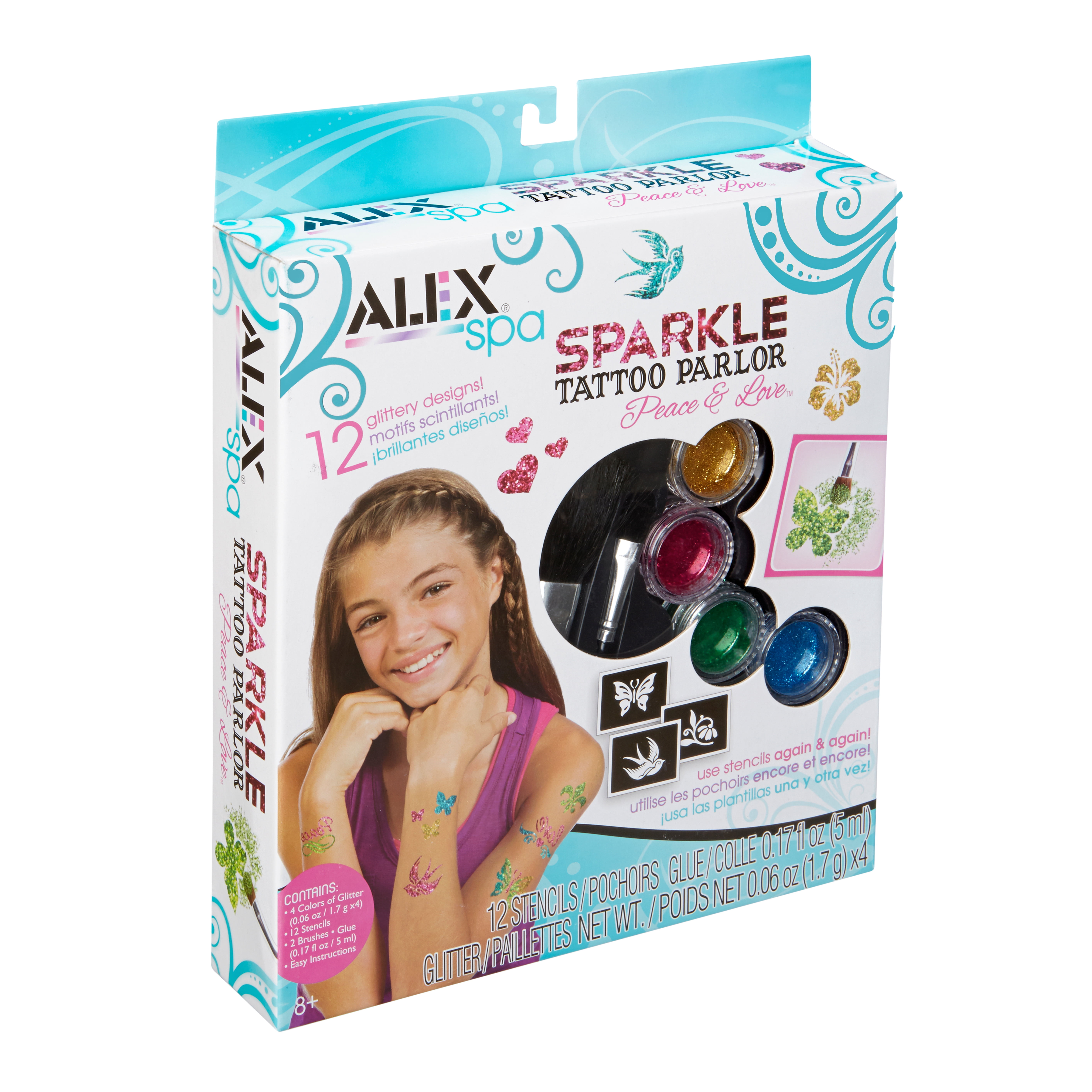 Alex Spa Fun Sparkle Tattoo Parlor Peace And Love Walmartcom