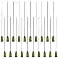 thumbnail image 1 of 20 agujas dispensadoras de punta roma de 14G con conector Luer Lock, de acero inoxidable de 4,6 pulgadas, color verde oliva oscuro, para dispensación de líquidos industriales., 1 of 7