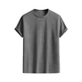 thumbnail image 5 of Luvrsol Tshirts for Men Stretch Solid Crew Neck Basic Tee Flexible Soft Layering Daily Undershirts S-2XL, 5 of 7