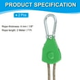 thumbnail image 2 of Uxcell Adjustable Rope Hanger, Ratchet Grow Light Hangers Reflective Reinforced Internal Gear Ratchet Green 1/8" x 7, 2 of 6