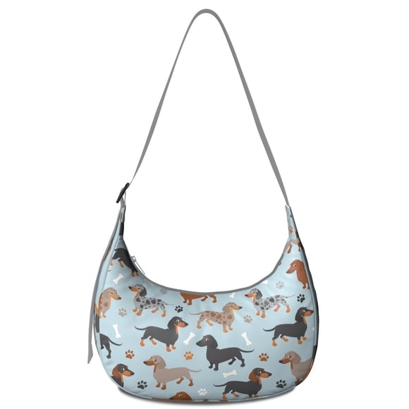 Sac Bandoulière Design Floral pour Chien – Art Canin Dessiné à la Main, Esthétique Vintage, Sangle Réglable, Idéal pour les Amoureux des Chiens