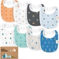 thumbnail image 1 of Baberos orgánicos para bebés KeaBabies, absorbentes suaves, de 0 a 24 meses, paquete de 8, 1 of 9