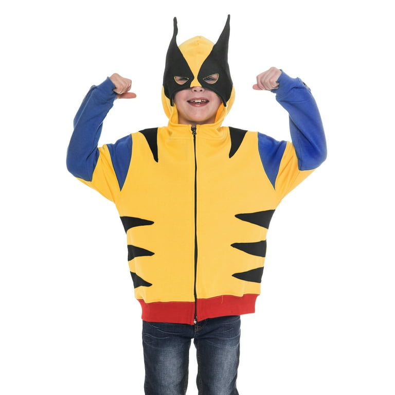 Boys Marvel Wolverine Costume Hoodie Jacket with Mask Size 4