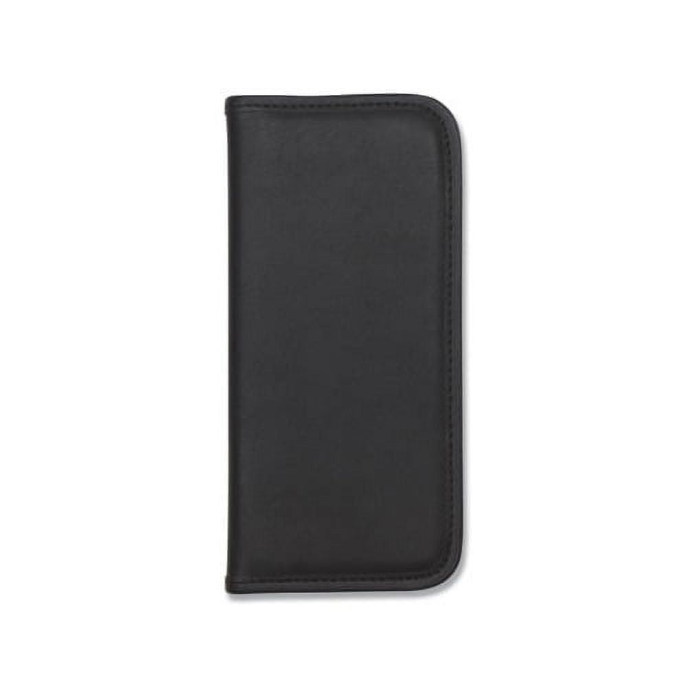 Professional Vinyl Business Card File 160 Card Cap, 2 x 3 1/2 Cards, Black