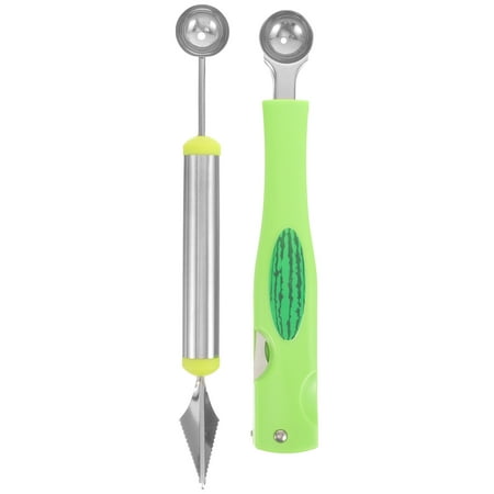 

2pcs Melon Baller Scoops Multi-use Fruit Cutters Fruit Carving Tools Watermelon Cutters for Dig