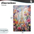 thumbnail image 4 of Stupell Industries Modern Eiffel Tower Surrounded By Florals Canvas Art, 16 x 24, by Creative Studio, 4 of 8
