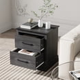 thumbnail image 4 of Costway 2 Drawer Nightstand Bedside Table Compact Sofa End Table Dark Grey Oak, 4 of 8