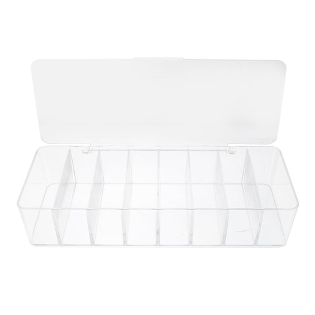 Caja organizadora de cables de plástico con 8 compartimentos para el hogar.