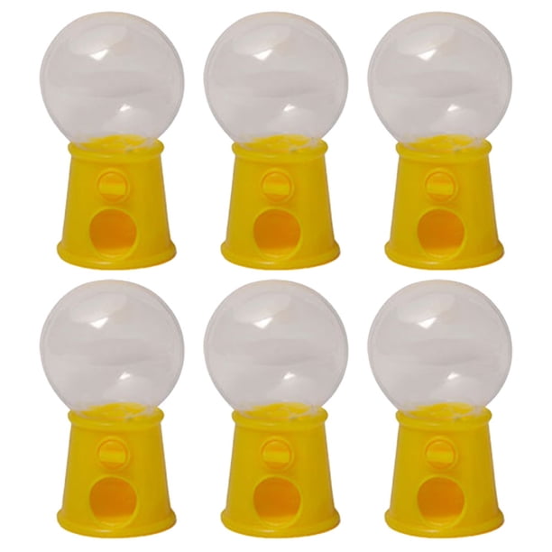 KAKOWELY 6 piezas de máquina de chicles, mini dispensador de caramelos de plástico para fiestas infantiles.