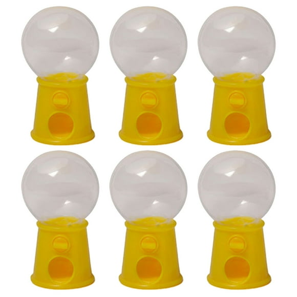 KAKOWELY 6 piezas de máquina de chicles, mini dispensador de caramelos de plástico para fiestas infantiles.
