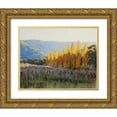 thumbnail image 1 of Gercken, Graham 32x26 Gold Ornate Wood Framed with Double Matting Museum Art Print Titled - Popular Trees, 1 of 4