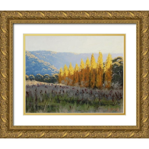 Gercken, Graham 32x26 Gold Ornate Wood Framed with Double Matting Museum Art Print Titled - Popular Trees