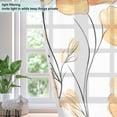 thumbnail image 4 of Orange Flower Semi Sheer Curtains for Living Room Bedroom Set of 2 Insulated Window Drapes, 4 of 6