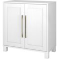 thumbnail image 5 of 28" Wooden Accent Cabinet, Modern Sideboard Buffet Cabinet with 2 Doors and an Adjustable Shelf for Living Room, Dining Room, Bedroom or Entryway, Cloud White, 5 of 6